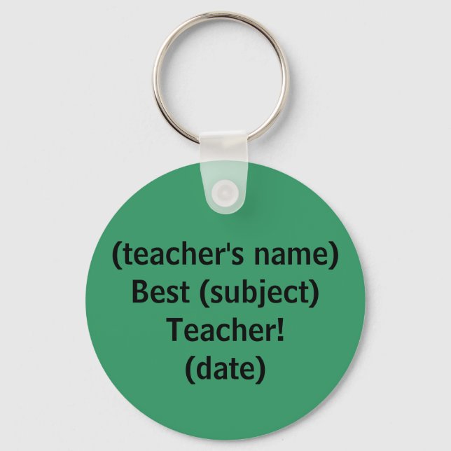 Best Teacher! - keychain (Front)