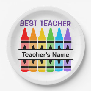 Best Teacher Napkin, Personalized School Gift Paper Plate