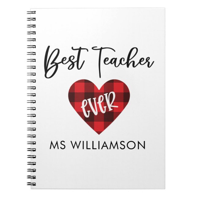 Best Teacher Teacher Appreciation Personalized Notebook (Front)