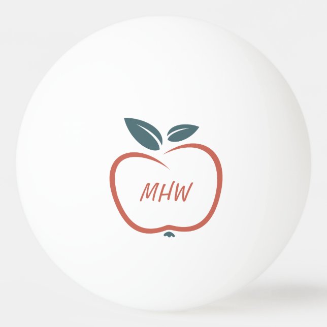 BEST TEACHERS custom monogram ping pong balls (Front)