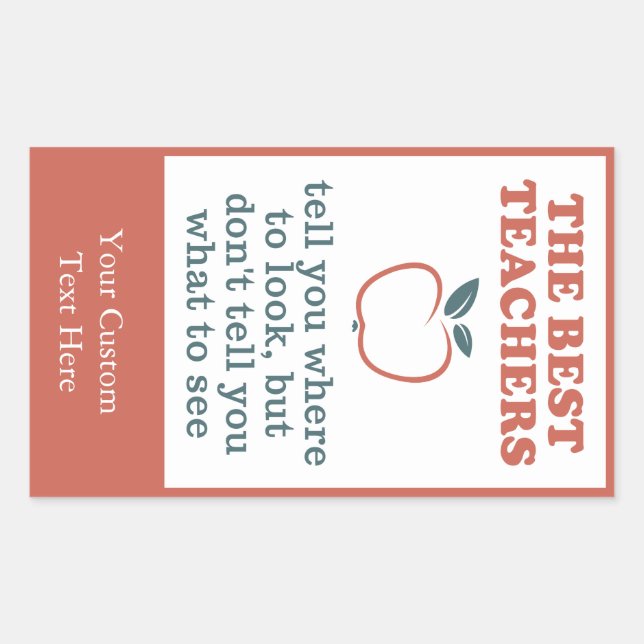 BEST TEACHERS custom stickers (Front)