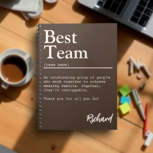 Best Team Definition Custom Coworker Appreciation Notebook