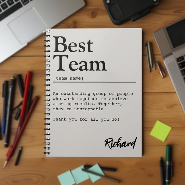 Best Team Definition Customizable Team Spirit Notebook (Creator Uploaded)