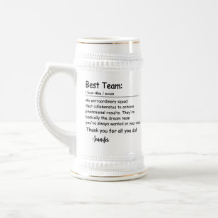 Best Team Definition employee appreciation Custom Beer Stein
