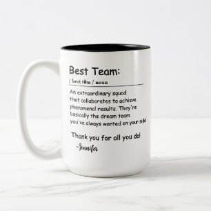 Best Team Definition employee appreciation Custom Two-Tone Coffee Mug