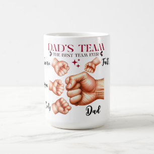 Best Team Ever: A Father’s Pride, Customized Coffee Mug