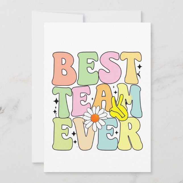 Best Team ever Thank You Card (Front)
