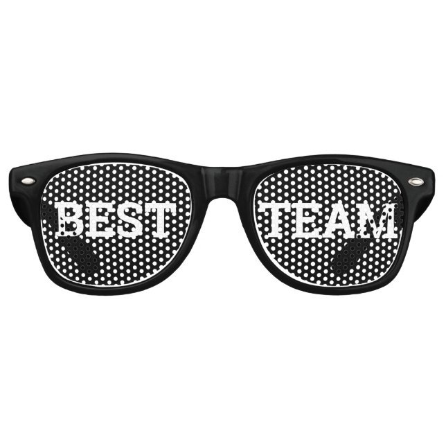 BEST TEAM retro Shades / Fun Party Sunglasses (Front)