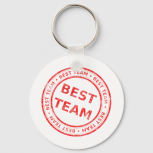 Best Team stamp - prize, first, champion,trophy Keychain