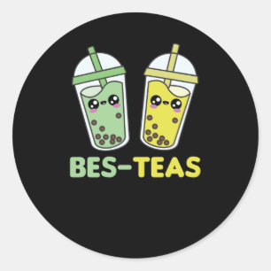Best-Teas - Bubble Tea Kawaii Boba Tea Love Classic Round Sticker
