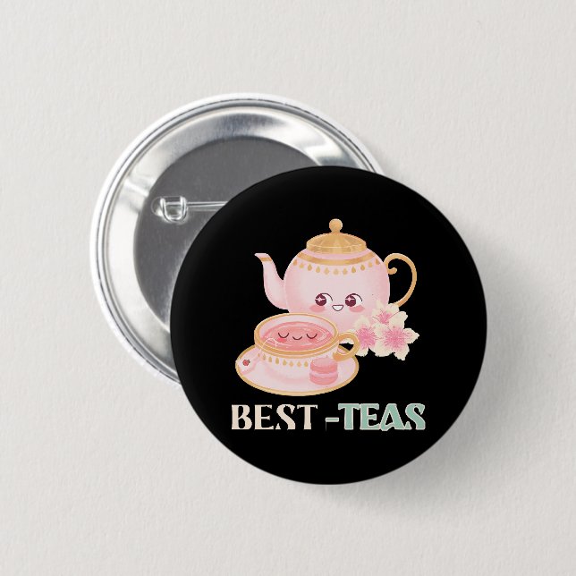 Best-Teas Tea Lovers 2 Inch Round Button (Front & Back)