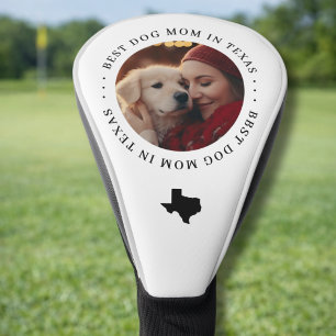 Best Texas Dog Mom Personalized Photo Golf Head Cover