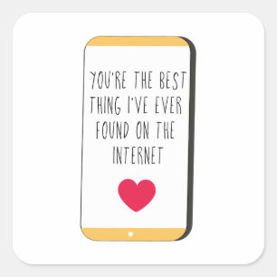 Best Thing on the Internet   Online Dating Square Sticker