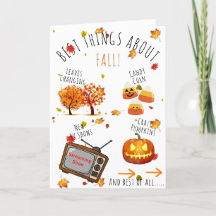 Best Things About Fall Birthday  Card