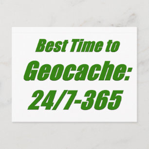 Best Time to Geocache Postcard