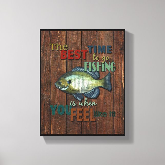 Best Time To Go Fishing, 8" x 10" Wrapped Canvas (Front)