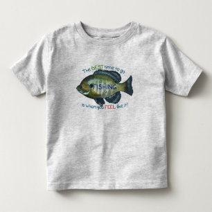 Best Time to Go Fishing   Fishing Kid Toddler T-shirt