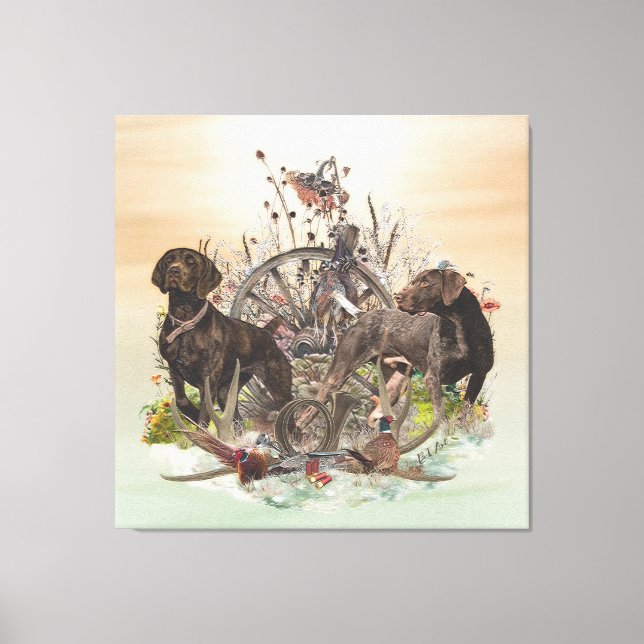  Best Times of Day to Hunt , GSP  Canvas Print (Front)