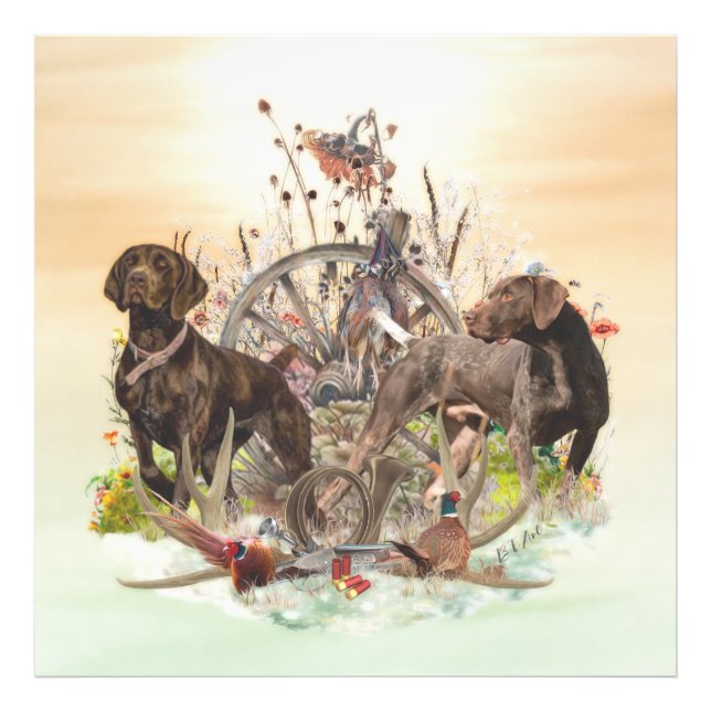  Best Times of Day to Hunt , GSP  Photo Print (Front)