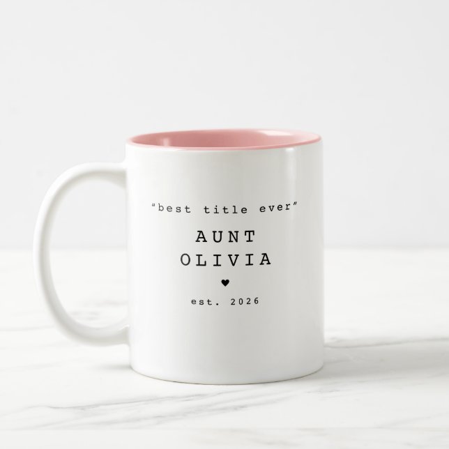 Best Title Ever Aunt Custom Mug (Left)