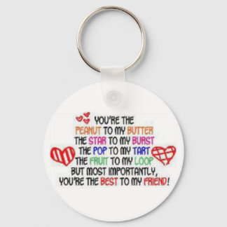 best to my friend keychain