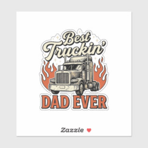 Best Truckin Dad Ever Vintage Truck Father Shirt_1