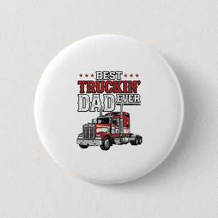 Best Truckin Dad Ever Vintage Truck Shirt Design_1 2 Inch Round Button