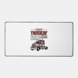 Best Truckin Dad Ever Vintage Truck Shirt Design_1 Desk Mat