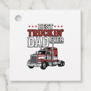 Best Truckin Dad Ever Vintage Truck Shirt Design_1 Favour Tags