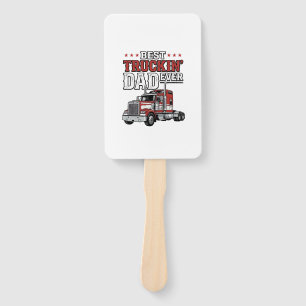 Best Truckin Dad Ever Vintage Truck Shirt Design_1 Hand Fan