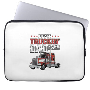 Best Truckin Dad Ever Vintage Truck Shirt Design_1 Laptop Sleeve