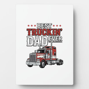 Best Truckin Dad Ever Vintage Truck Shirt Design_1 Plaque