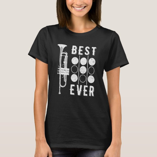 Best Trumpet Dad ever  D A D Chords T-Shirt (Front)