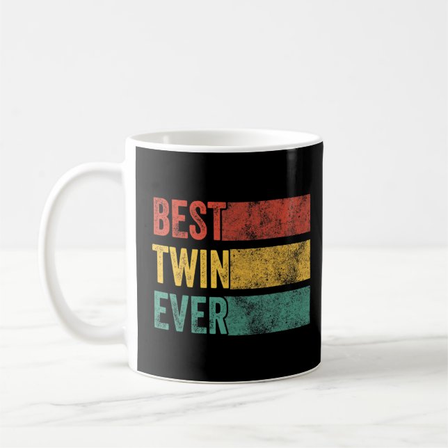Best Twin Ever Funny Brother Sister Siblings Famil Coffee Mug (Left)