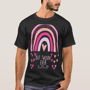 Best Twosday Ever 22222 Pink Rainbow Happy Twosday T-Shirt