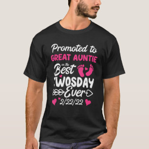 Best Twosday Ever Promoted To Great Auntie Aunt Ne T-Shirt