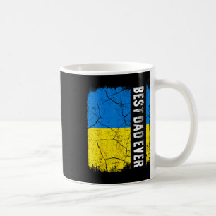 Best Ukrainian Dad Ever Ukraine Flag Father's Day Coffee Mug