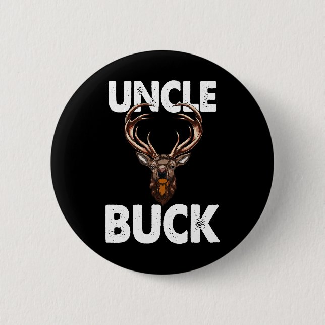 Best Uncle Buck Ever Funny Men Hunting Deer Buck  2 Inch Round Button (Front)