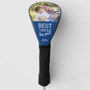 Best Uncle by Par Custom Photo Father's day Blue Golf Head Cover