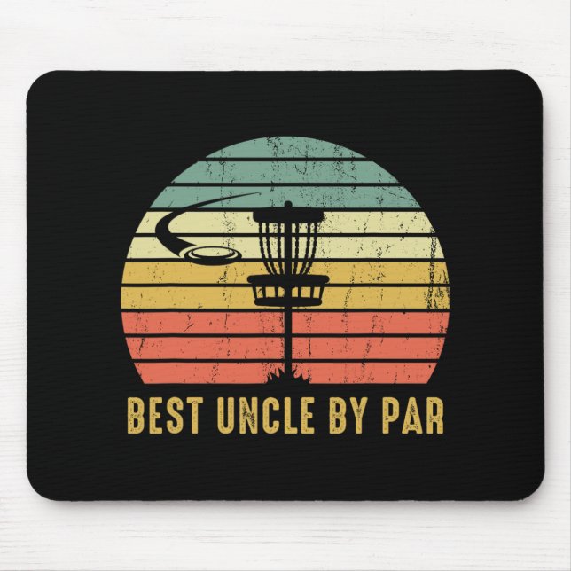 Best Uncle By Par Funny Disc Golf Gift For Men  Mouse Pad (Front)