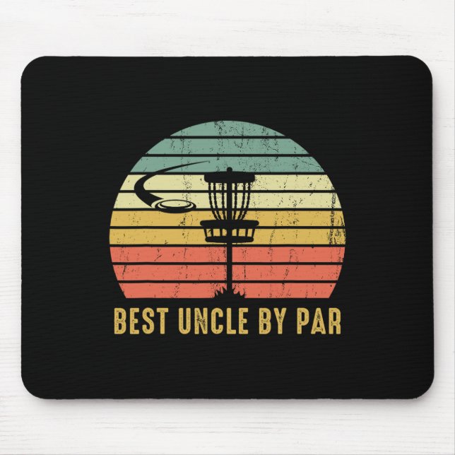 Best Uncle By Par Funny Disc Golf Gift For Men  Mouse Pad (Front)