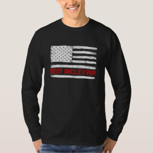 Best Uncle Ever America Flag For Men Father's Day T-Shirt