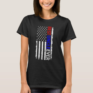 Best Uncle Ever American Flag  Father's Day T-Shirt