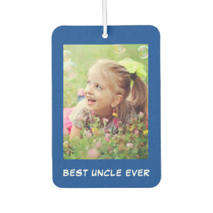 Best Uncle Ever Blue Personalized Photos Air Freshener