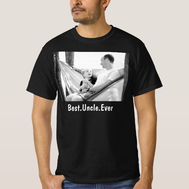 Best Uncle Ever Custom Photo T-Shirt (Front)
