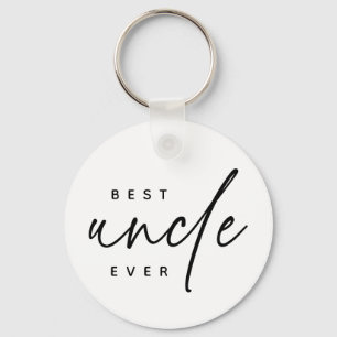 Best Uncle Ever Elegant Typography Uncle Gifts Keychain