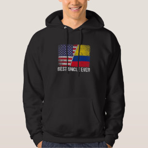Best Uncle Ever Father's Day Colombia Us Flag Hoodie