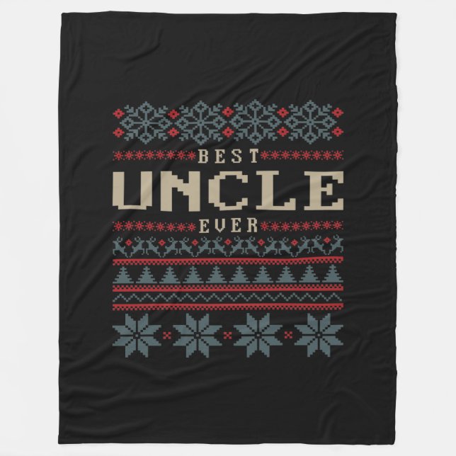 Best Uncle Ever Fleece Blanket (Front)