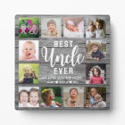 Best Uncle Ever Grey Wood  12 Photo Collage   