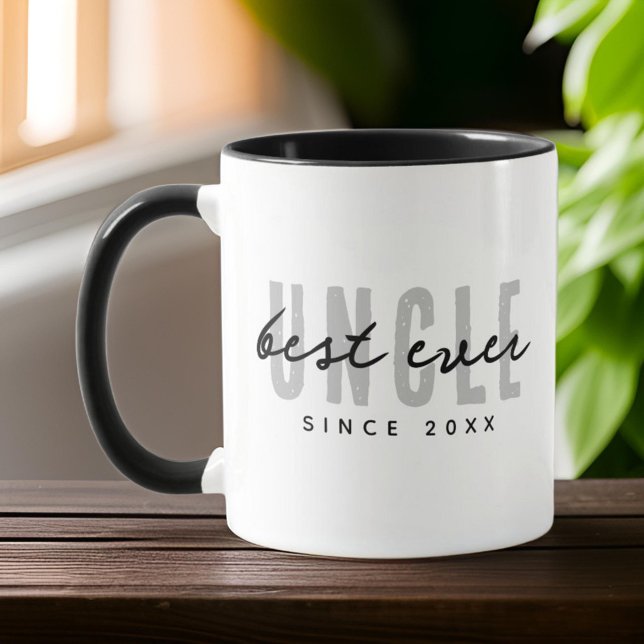 Best Uncle Ever Modern Elegant Simple Father's Day Mug (Creator Uploaded)